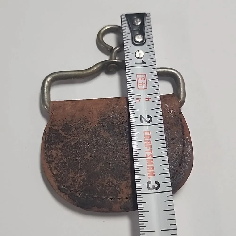 Antique Genuine Horse Shell Keychain Key Holder
